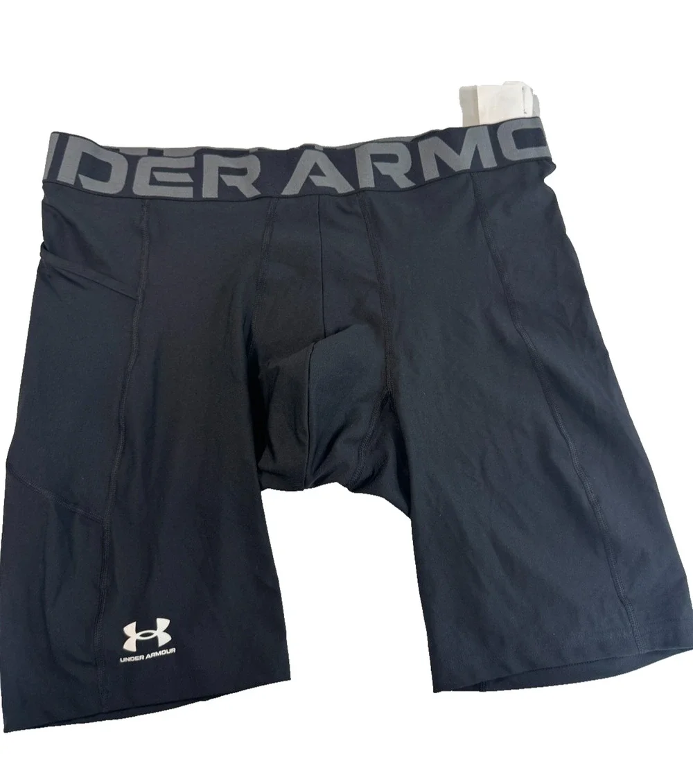 Under Armour Men's Heat Gear Long Compression Short Black Size 2XL